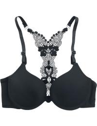 Grey Velvet BH - Racerback BH - XS till S - Damer - sort