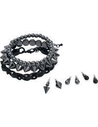 Rock Rebel by EMP Armbåndsæt - Nitter - Unisex - sort