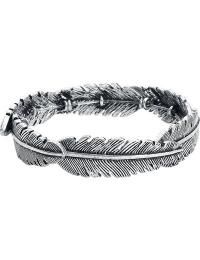 Black Premium by EMP Armbånd - Feathers - Damer - sølvfarvet