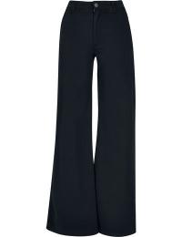 Urban Classics Chino - Ladies’ high-waist wide-leg chinos - W28L33 till W30L34 - Damer - sort