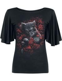 Spiral T-shirt - Bed of rose - S till 4XL - Damer - sort