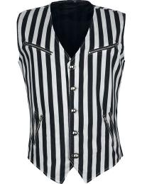 Altana Industries Vest - Strips vest - S till XL - Herrer - sort-hvid