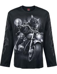Spiral Langærmet - Nine Lives - M till XL - Herrer - sort