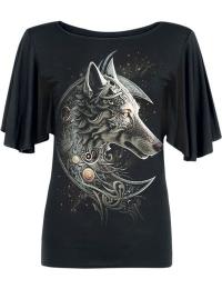 Spiral T-shirt - Celtic wolf - S till 4XL - Damer - sort
