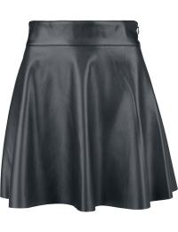 Noisy May Kort nederdel - NMandy PU HW Flared skirt WVN NOOS - XS till XL - Damer - sort