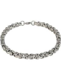 etNox hard and heavy Armbånd - Byzantine Chain - Unisex - sølvfarvet