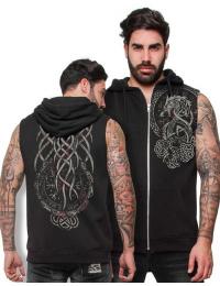 Outer Vision Vest - Viking Tattoo - S till 4XL - Herrer - sort