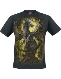 Spiral T-shirt - Oak Dragon - M - Herrer - sort