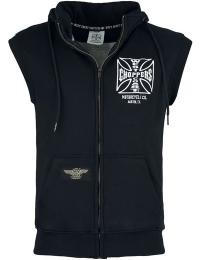 West Coast Choppers Vest - WCC OG ATX Sleeveless Zip - S till 4XL - Herrer - sort