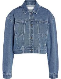 Noisy May Jeansjakke - NMRONJA L/S CROP DNM JACKET VI433MB NOOS - S till M - Damer - blå
