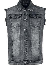 Black Premium by EMP Vest - Denim vest - S till XXL - Herrer - grå