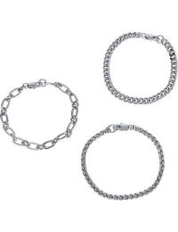 Black Premium by EMP Armbåndsæt - Basic - Unisex - sølvfarvet