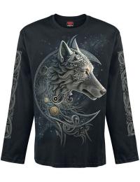 Spiral Langærmet - Celtic wolf - M till XXL - Herrer - sort