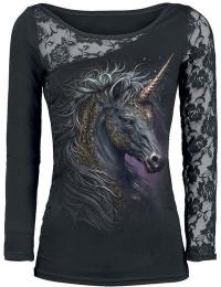 Spiral Langærmet - Celtic Unicorn - S till XXL - Damer - sort