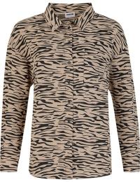 Noisy May Langærmet - NMRIPPLE L/S OVERSIZED SHIRT WVN NOOS - XS till L - Damer - multifarvet