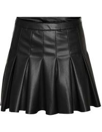Noisy May Kort nederdel - NMPAULO HW PLEATED PU MINI SKIRT NOOS - XS till S - Damer - sort