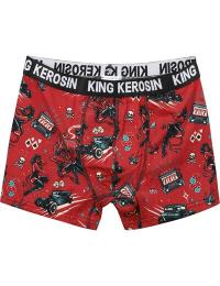 King Kerosin Boksershorts - Rockabilly Devil Boxer Briefs - S till XXL - Herrer - rød
