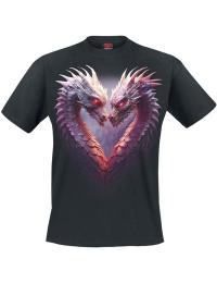 Spiral T-shirt - Heart Of Dragons - M till L - Herrer - sort