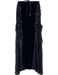 Punk Rave Lang nederdel - Goth stykkevis lappet blonde-nederdel - L-XL till 4XL-5XL - Damer - sort