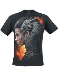 Spiral T-shirt - Draco Queen - S till 4XL - Herrer - sort
