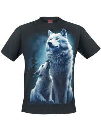 Spiral T-shirt - Wolf Guardian - S till 4XL - Herrer - sort