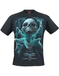 Spiral T-shirt - Ghost Skull - S till 4XL - Herrer - sort