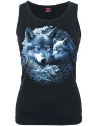 Spiral Top - Wolf Guardian - S till XXL - Damer - sort