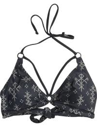 Black Premium by EMP Bikinitop - Pagan Roots bikini-top med metalringe - S till XXL - Damer - sort