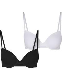 Urban Classics BH - Dame Basis Bomulds-BH (2-pak) - EU75A till EU85C - Damer - sort-hvid