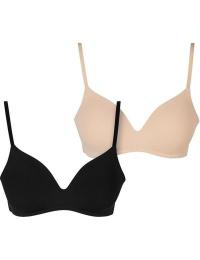 Urban Classics BH - Dame Basis Polstret Bh (2-pak) - EU75A till EU85C - Damer - natur