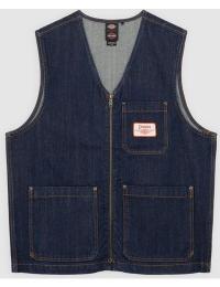 Dickies Vest - DICKIES X HARLEY DAVIDSON DENIMVEST - S till XL - Herrer - blå