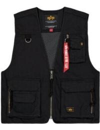 Alpha Industries Vest - Net-funktionsvest - M till XL - Herrer - sort
