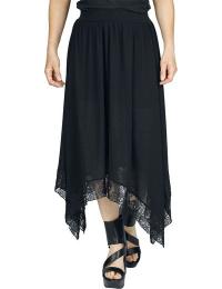 Black Premium by EMP Lang nederdel - Essentiel dobbeltlagsnederdel - M till XL - Damer - sort