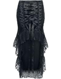 Sinister Gothic Mellemlang nederdel - Gothic nederdel - XS till 4XL - Damer - sort