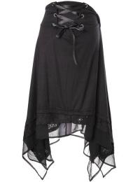 Poizen Industries Mellemlang nederdel - Zemira Skirt - S till XL - Damer - sort