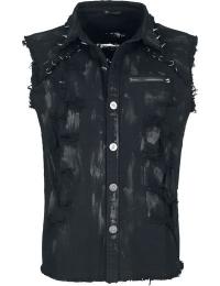 Devil Fashion Vest - Punk Sleeveless Men's Tattered Shirt - M till XXL - Herrer - sort