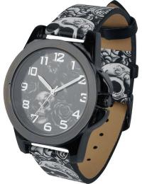 Skull Armbåndsure & tilbehør - Unisex - sort-grå