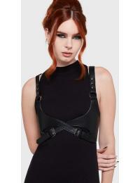Killstar Seletøj - Twillight  Boho-summer - Rosefarvet sele - Damer - sort