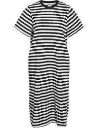 Noisy May Kort kjole - NMINDIE S/S SHORT DRESS AZ425LB NOOS - XS till XL - Damer - sort-hvid