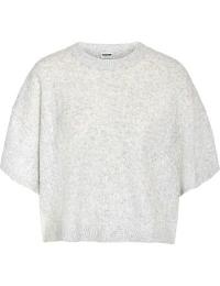 Noisy May T-shirt - NMSMILLA S/S CABLE KNIT TOP NOOS - XS till XL - Damer - grå