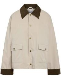 Noisy May Overgangsjakke - NMNORA CORDUROY COLLAR JACKET NOOS - XS till XL - Damer - beige