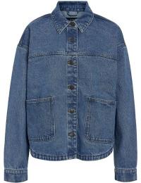 Noisy May Jeansskjorte - NMKETTIE L/S REG DNM JCKET VI557MB NOOS - XS till XL - Damer - blå