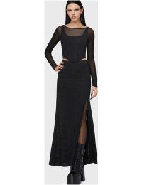 Motionless in White by Killstar Lang nederdel - Lisbeth Maxi Skirt - L till 4XL - Damer - sort