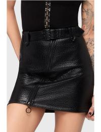 KIHILIST by KILLSTAR Kort nederdel - Kihilist Obsidienne Biker Skirt - XS till 4XL - Damer - sort