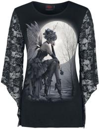 Spiral Langærmet - GOTHIC GRACE - S till XL - Damer - sort