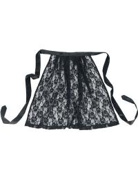EMP Special Collection Mellemlang nederdel - Oktoberfest Lace apron - S till XXL - Damer - sort