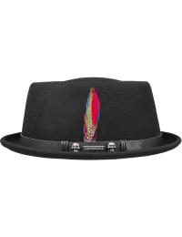 Stetson Hat - Pork Pie Woolfelt - Unisex - sort