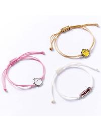Molang - Anime Armbåndsæt - Molang & Piu Piu venskabsarmbånd - Unisex - multifarvet