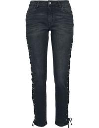 Urban Classics Jeans - Ladies High Waist Skinny Denim Pants - W28L32 - Damer - sort