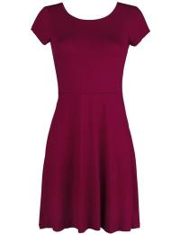 Black Premium by EMP Kort kjole - Red Dress with Back Cut-out and Decorative Lacing - M - Damer - rød